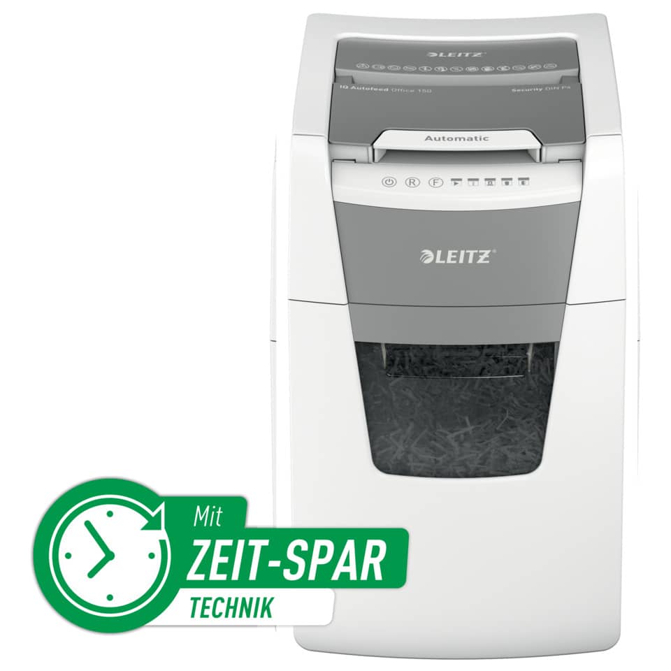 Aktenvernichter IQ Autofeed Office 150 - Partikelschnitt, P-4, weiß