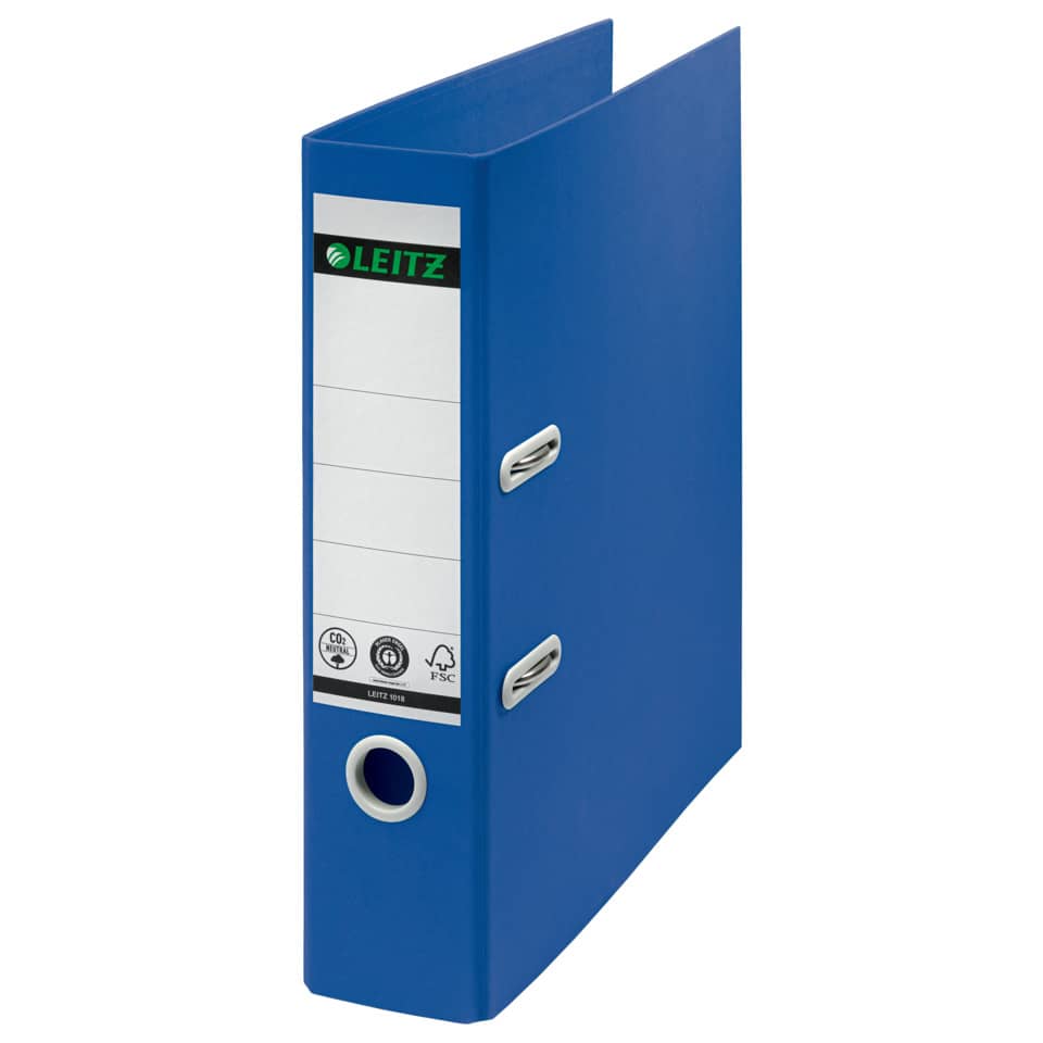 1018 Qualitäts-Ordner Recycle 180° - A4, 80 mm, klimaneutral, blau