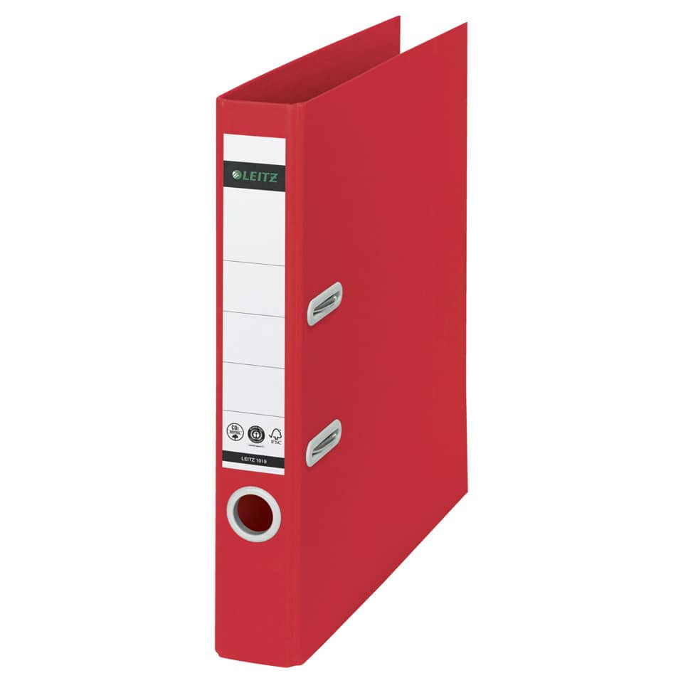 1019 Qualitäts-Ordner Recycle 180° - A4, 50 mm, klimaneutral, rot