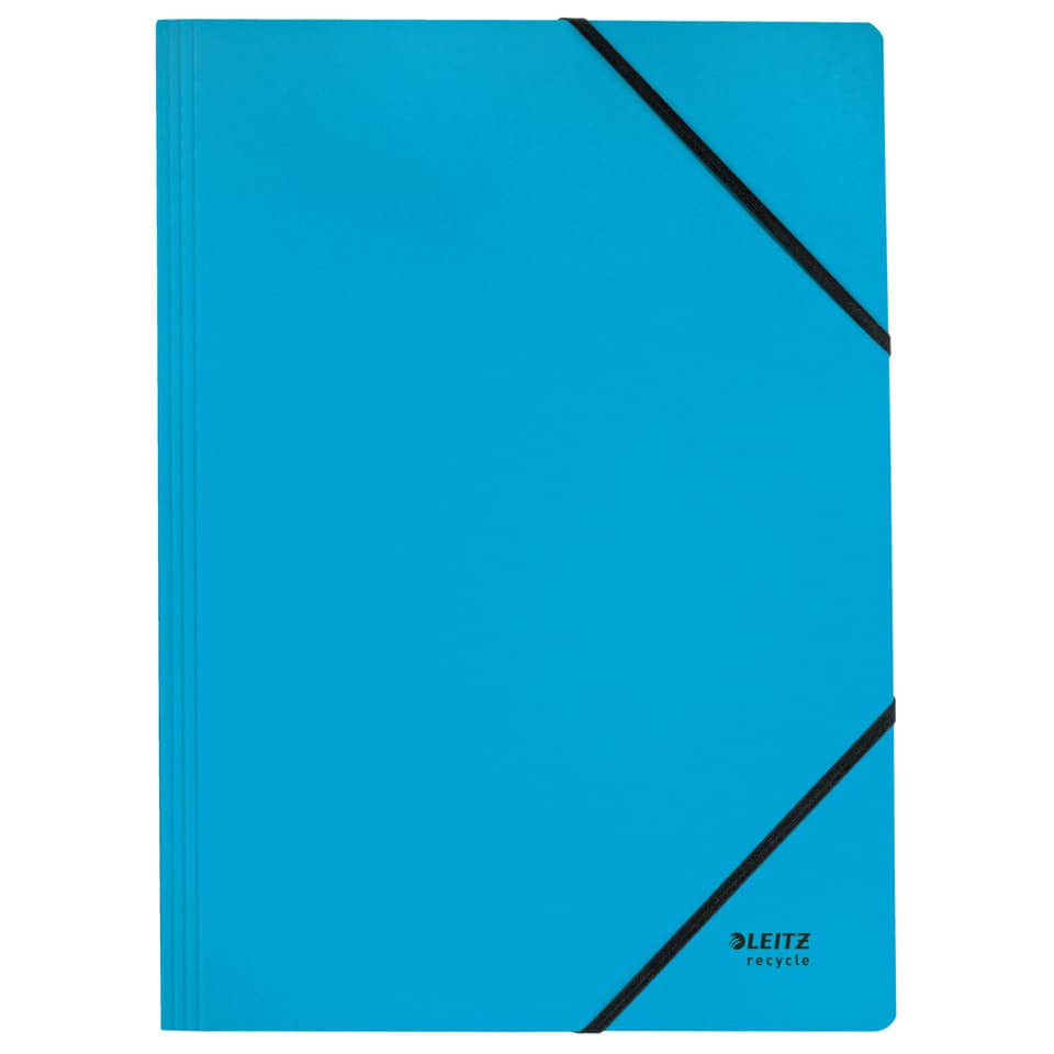 3908 Eckspanner Recycle - A4, 250 Blatt, Gummizug, Karton (RC), klimaneutral, blau