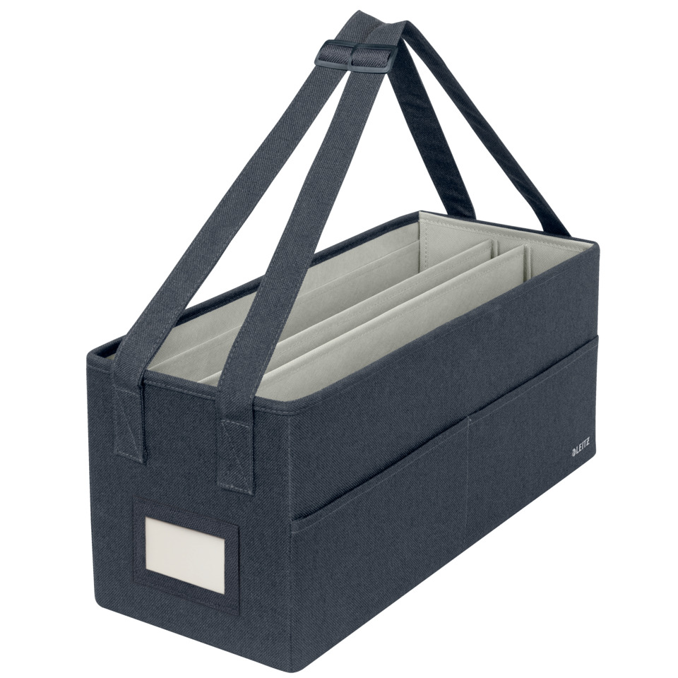 6444 Tasche Hot Desking Stoff - samtgrau, 3 Fächer, Stoff
