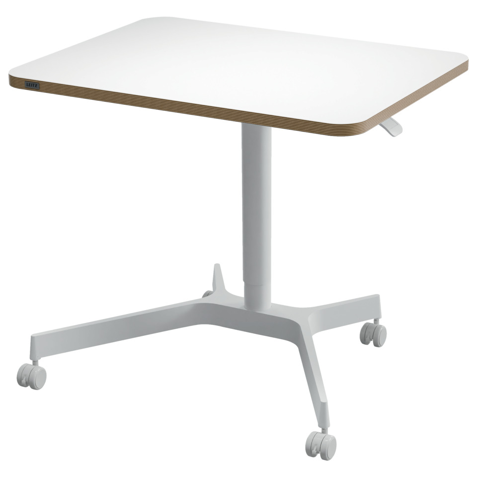 Sitz-/Steh-Schreibtisch Ergo, pneumatisch, höhenverstellbar, 800 x 600 mm, weiß
