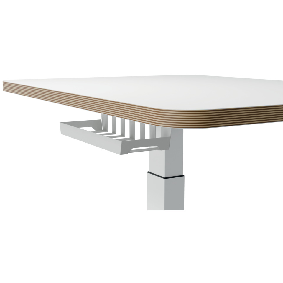 Sitz-/Steh-Schreibtisch Ergo Elektrisch, höhenverstellbar, mit Aufsteh-Erinnerung, 800 x 600 mm, weiß