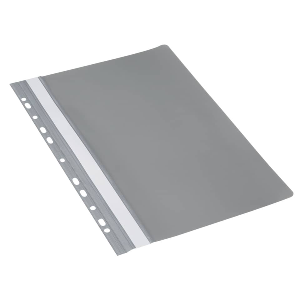 Schnellhefter - A4, Multilochung, PVC, grau