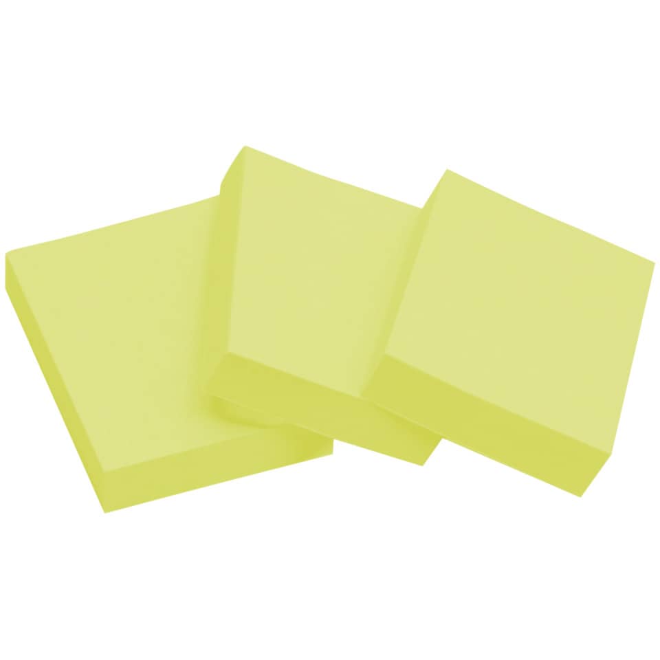 Haftnotizen - 38 x 51 mm, 100 Blatt, gelb, 3 Blöcke