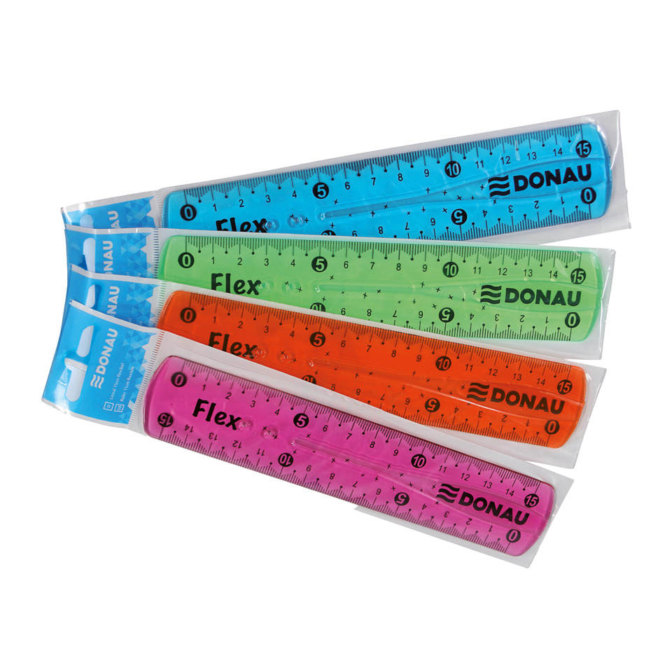 Lineal Flexi - 15 cm, transparent sortiert