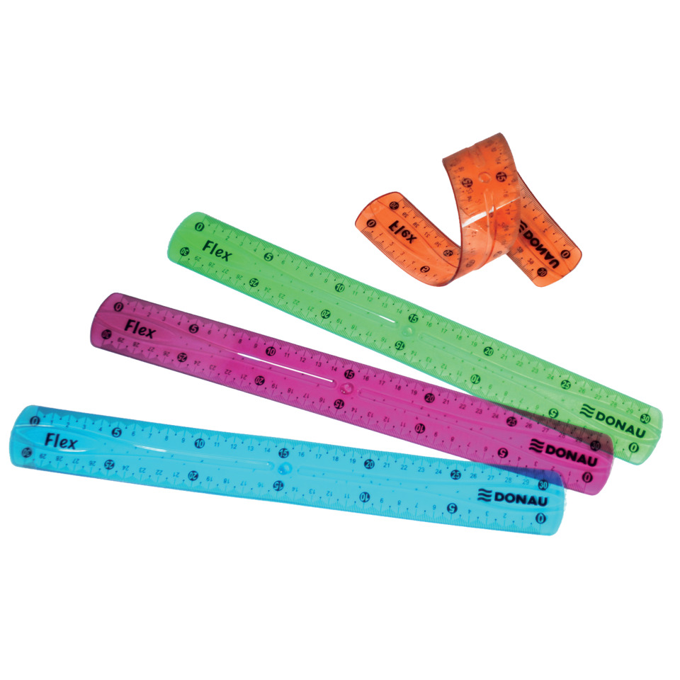 Lineal Flexi - 30 cm, transparent sortiert