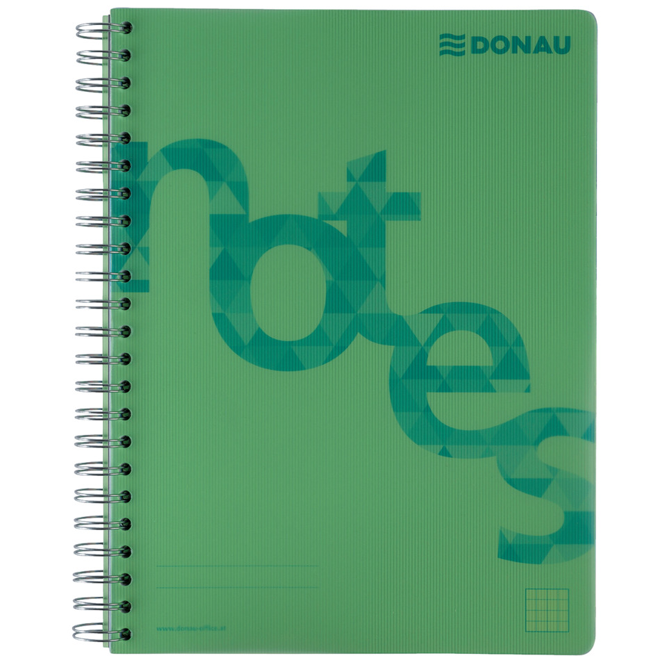 Collegeblock PP Cover - A4, kariert, grün