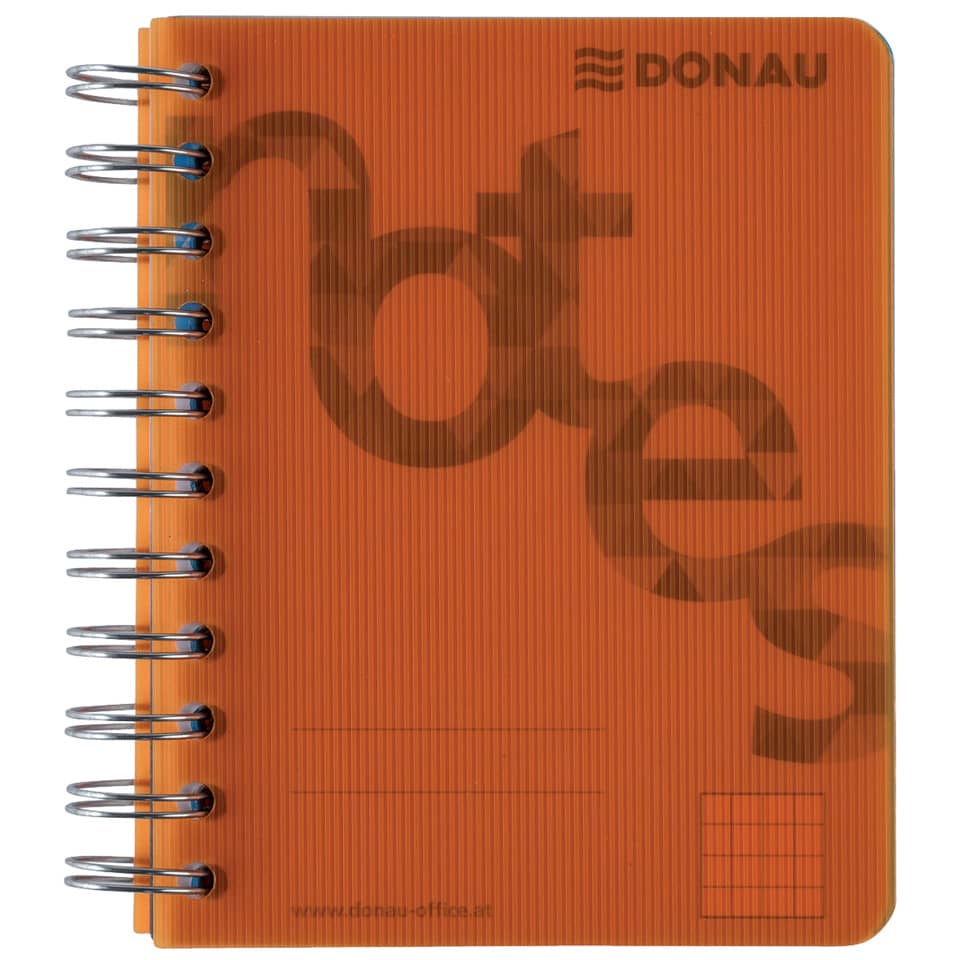 Collegeblock PP Cover - A6, kariert, orange