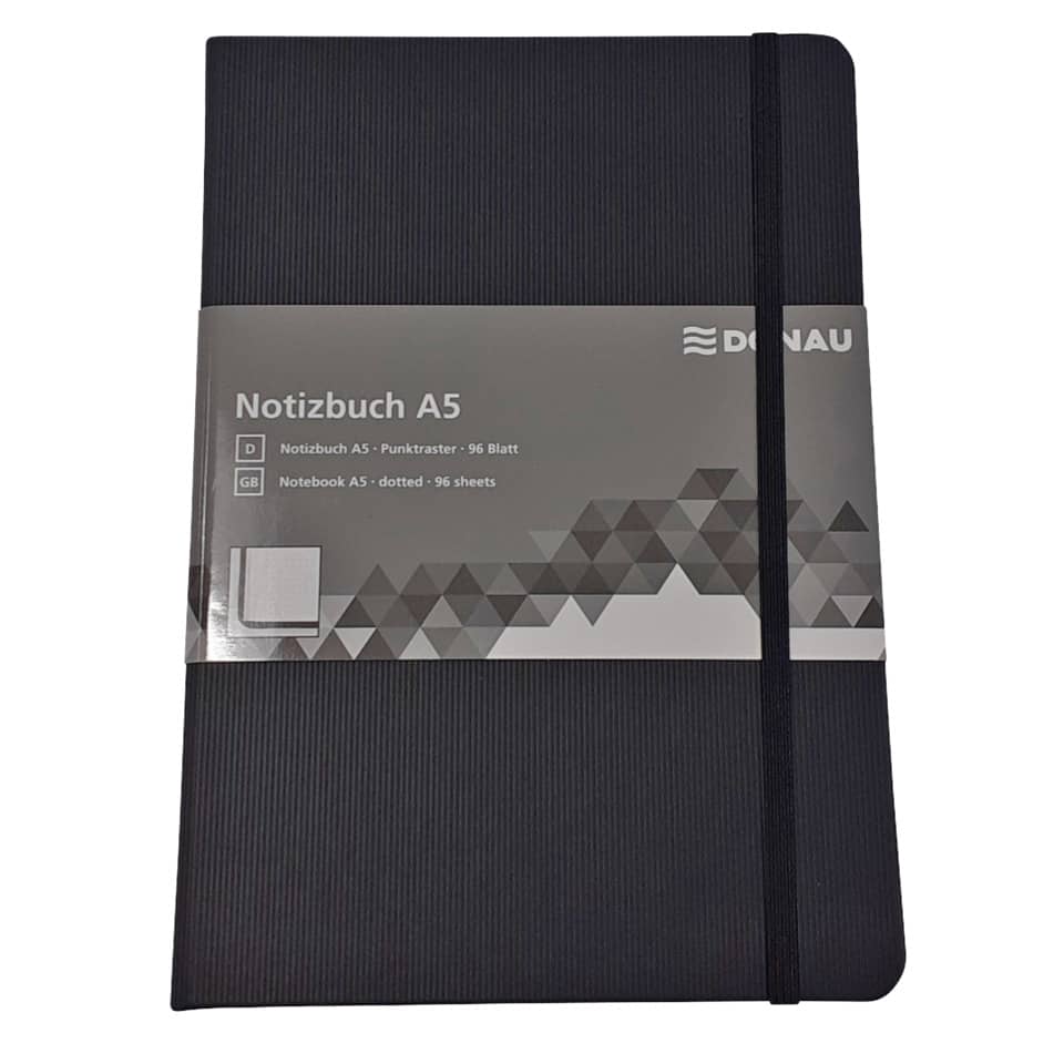 Notizbuch, A5, 80g/m², 96 Blatt, Hardcover, dotted