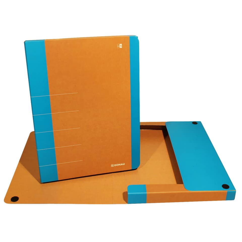 Heftbox, A4, 30 mm, Karton, neonblau