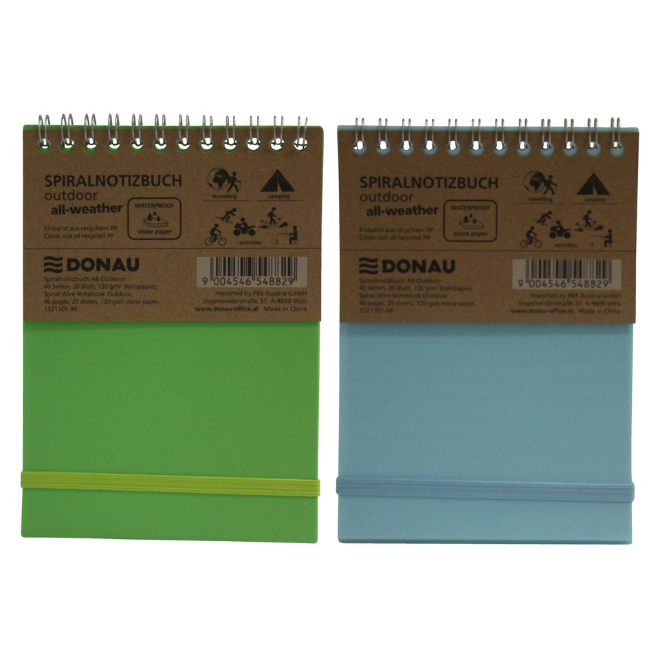 Spiralnotizbuch Outdoor, A6, 20g/m², liniert