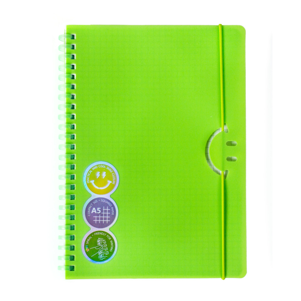 Spiralnotizbuch A5 Smile grün