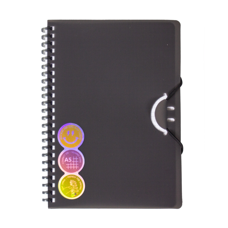 Spiralnotizbuch A5 Smile schwarz