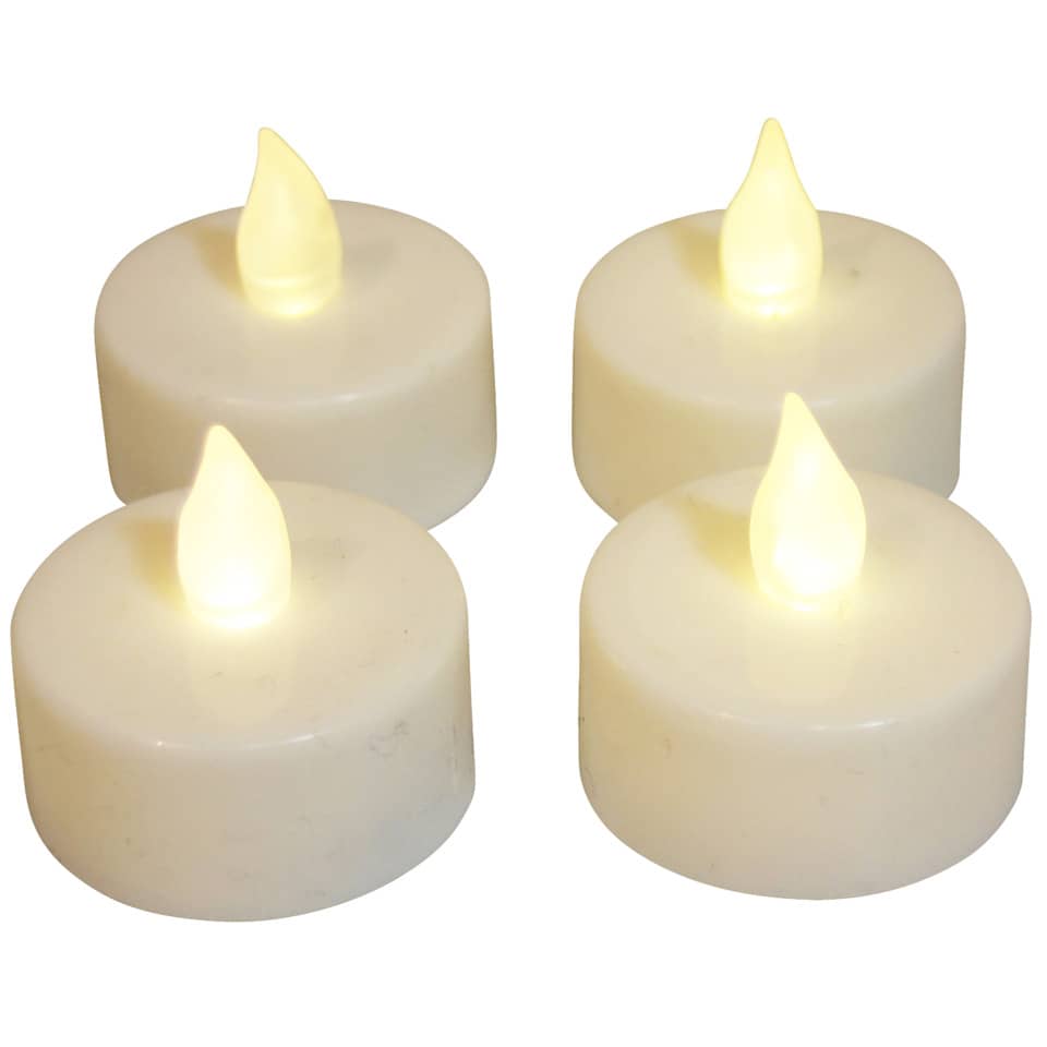 Teelicht - LED, 4 Stück, weiß