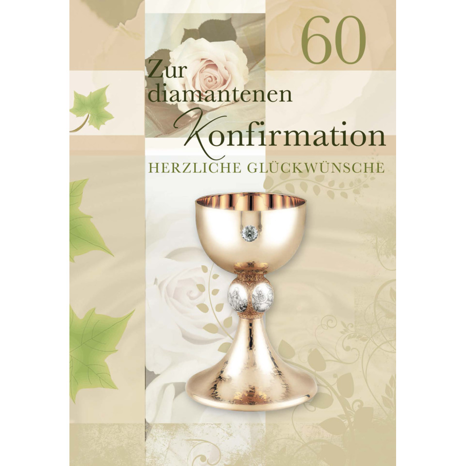 Diamantene Konfirmationskarte - inkl. Umschlag