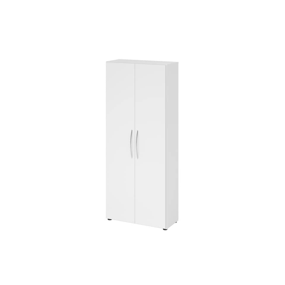 Hammerbacher Flügeltürenschrank - 5 OH, Weiß/Weiß