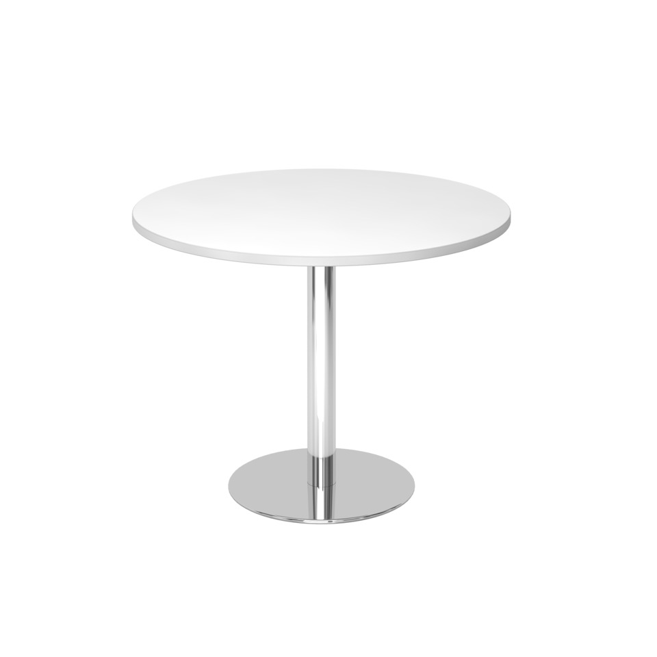 Hammerbacher Besprechungstisch, Ø100cm, weiß/chrom