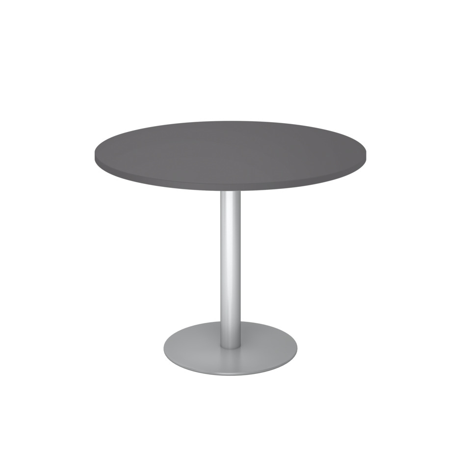 Hammerbacher Besprechungstisch, Ø100cm, graphit/silber