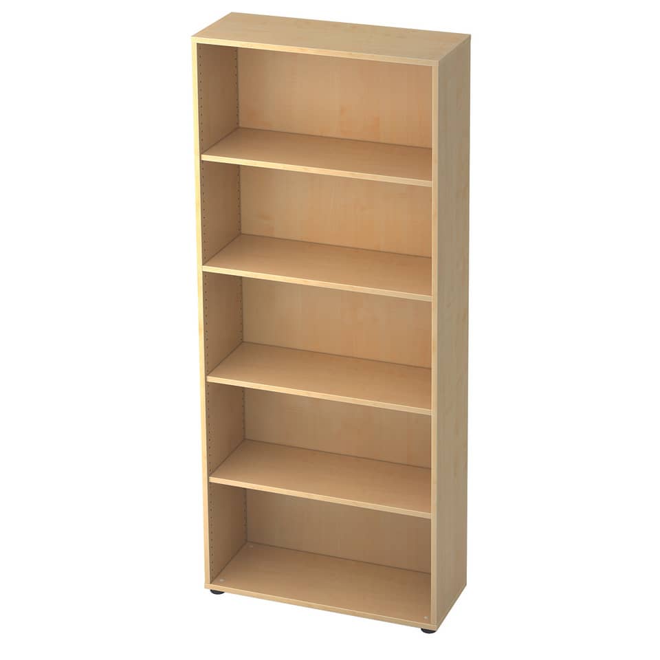 Hammerbacher Regal - 5OH, 80 cm breit, Ahorn, mit Montageservice