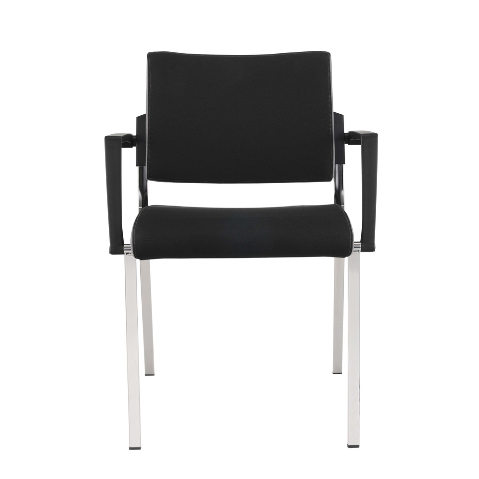 Hammerbacher Besucherstuhl Premium, schwarz ( 2 Stühle Set)