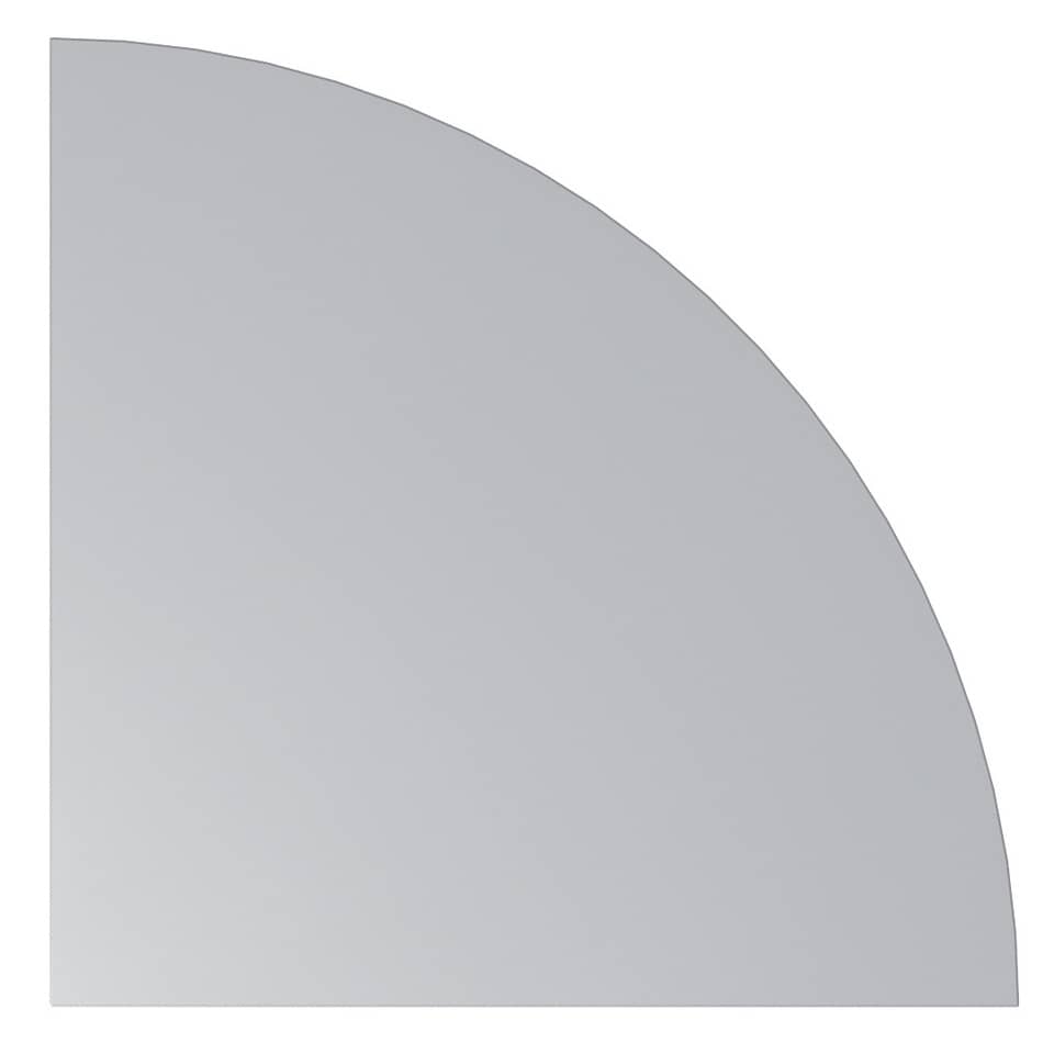 Hammerbacher Verkettungswinkel Viertelkreis für 4-Fuß-Schreibtisch - 80 x 80 cm, Grau