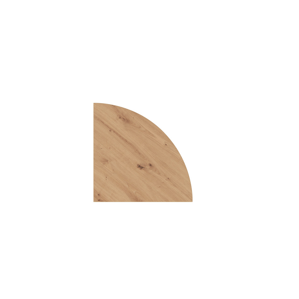 Hammerbacher Verkettungswinkel Viertelkreis für 4-Fuß-Schreibtisch - 80 x 80 cm, asteiche