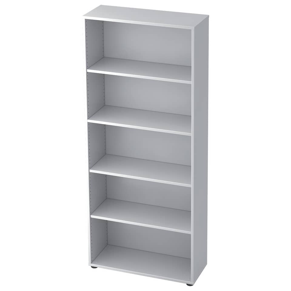 Hammerbacher Regal - 5OH, 33 cm tief, Weiß