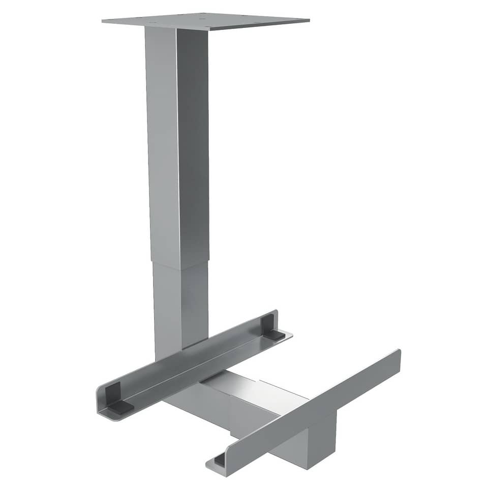 Hammerbacher PC-Halter Silber, mit Montageservice