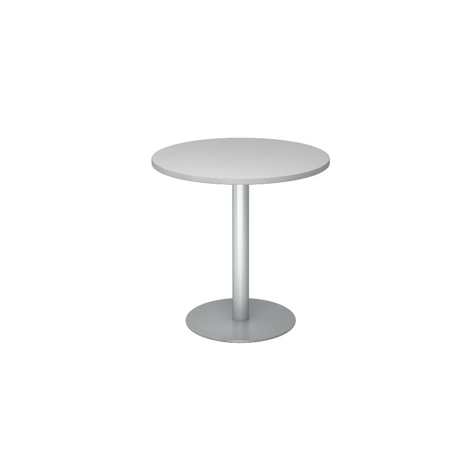 Hammerbacher Besprechungstisch, Ø80cm, grau/silber