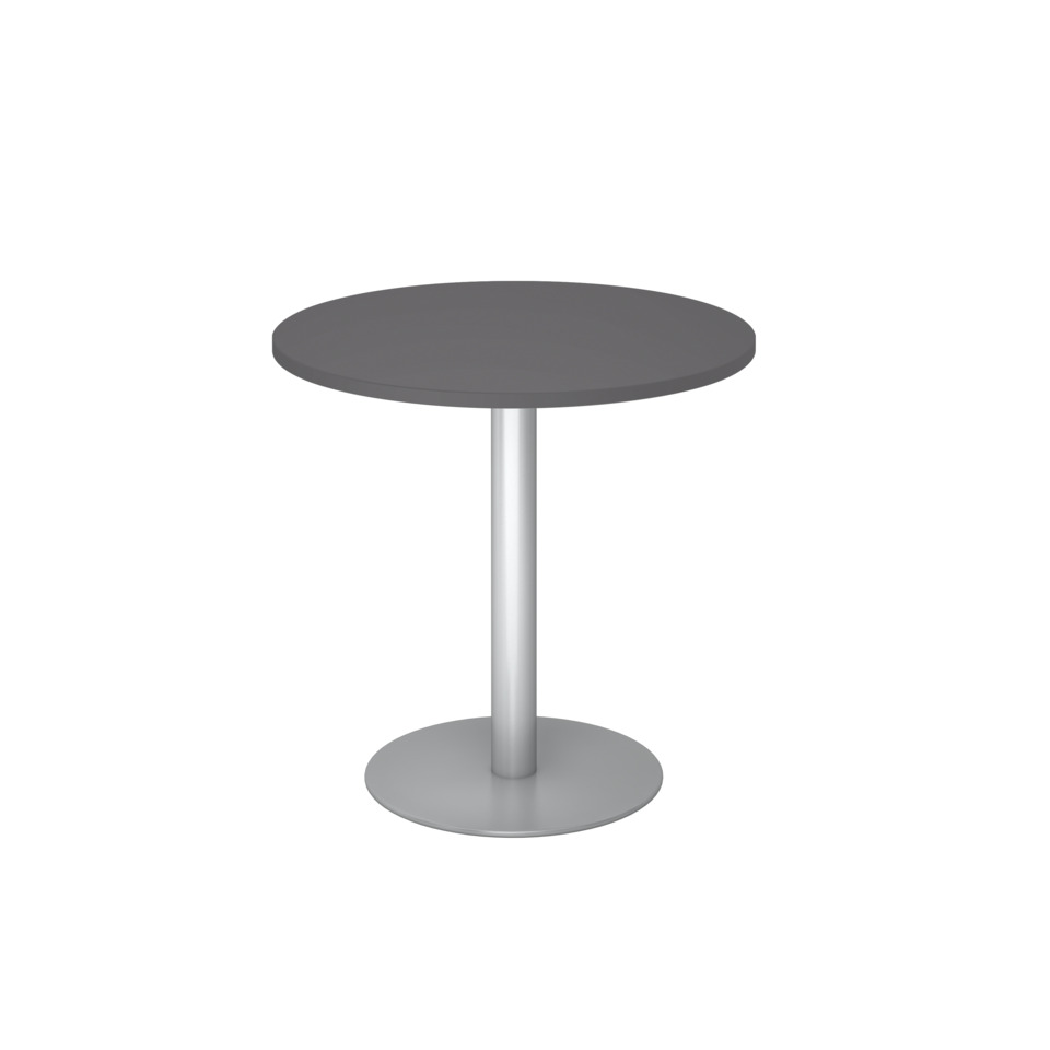 Hammerbacher Besprechungstisch, Ø80cm, graphit/silber
