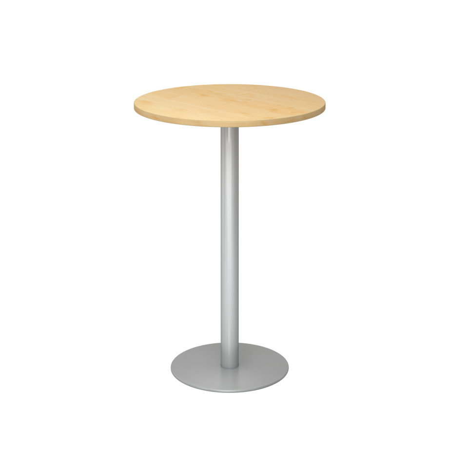 Hammerbacher Stehtisch - Ø 80 cm, rund, ahorn/silber