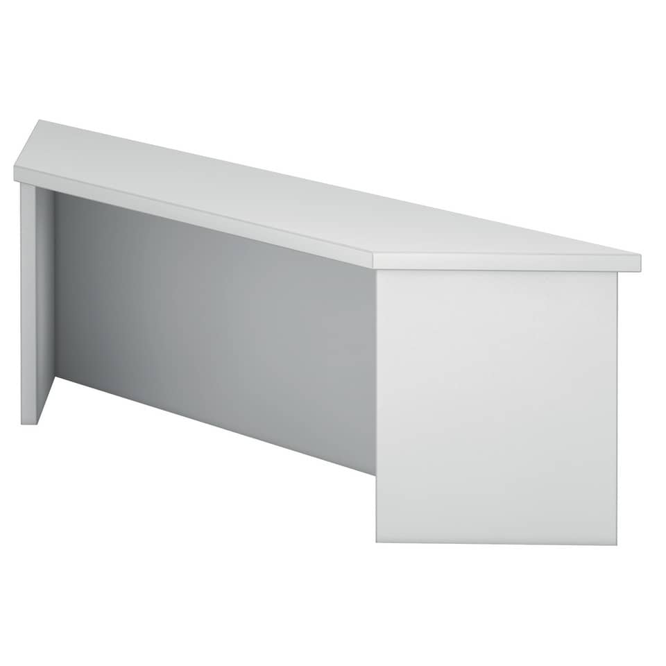 Hammerbacher Thekenaufsatz für Eckwinkel - 113 cm, 1OH, Grau