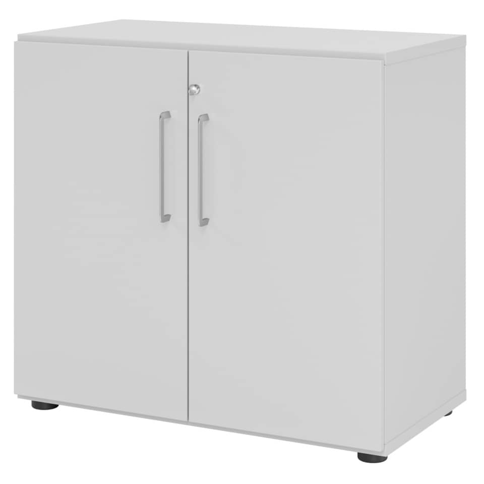 Hammerbacher Schrank - 2OH, Sockelblende, Grau/Grau