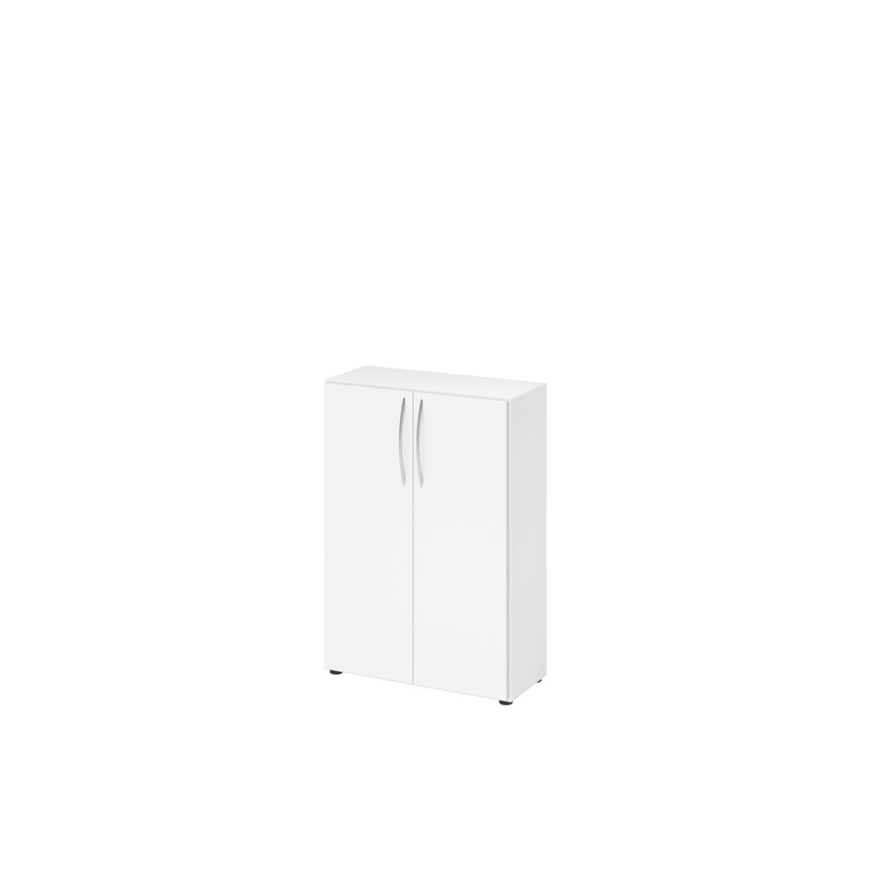 Hammerbacher Flügeltürenschrank - 3 OH, Weiß/ Weiß