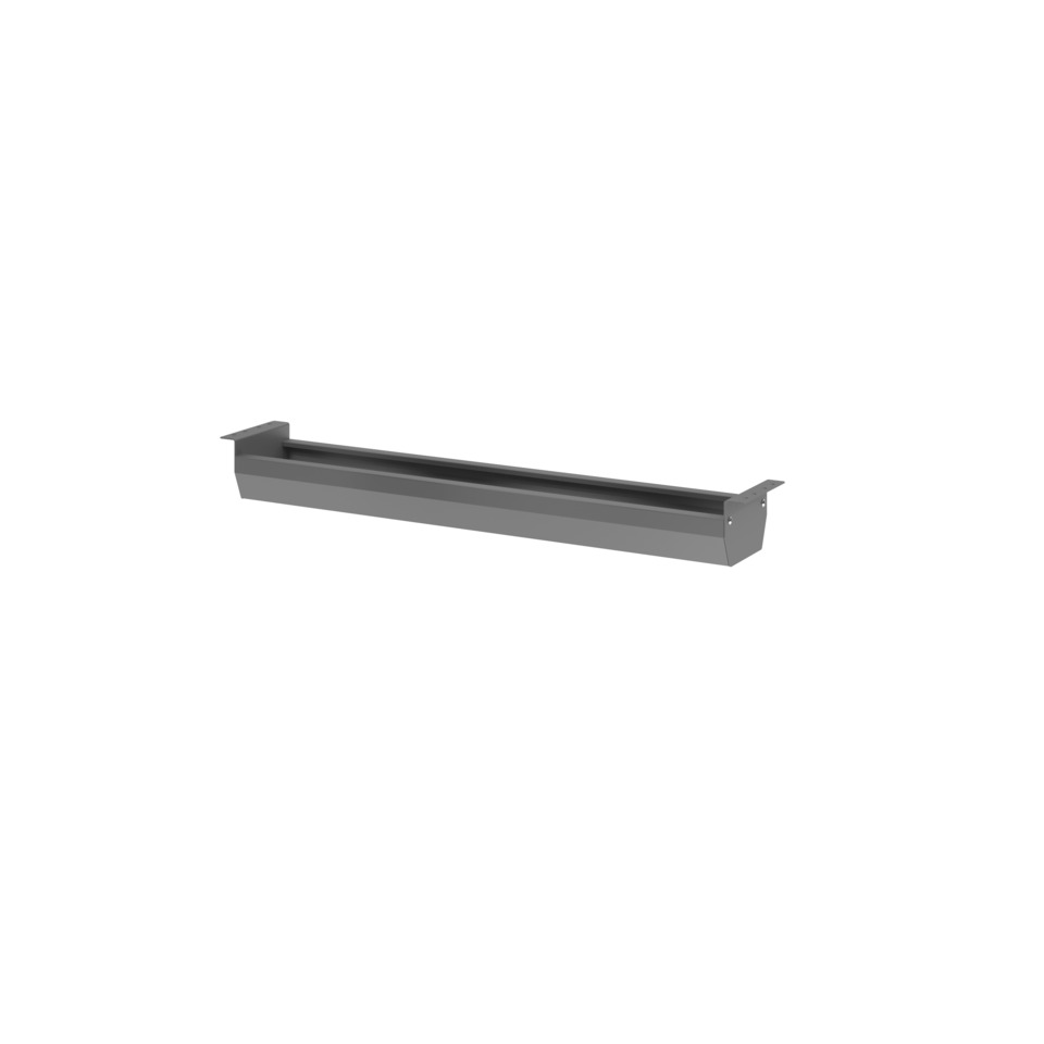 Hammerbacher Kabelwanne - für 120er Tisch, klappbar, Graphit