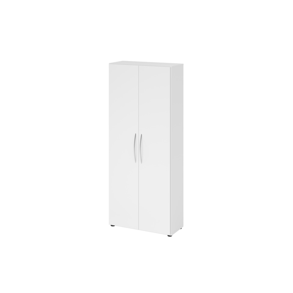 Hammerbacher Flügeltürenschrank - 5 OH, Weiß/ Weiß, Montageservice