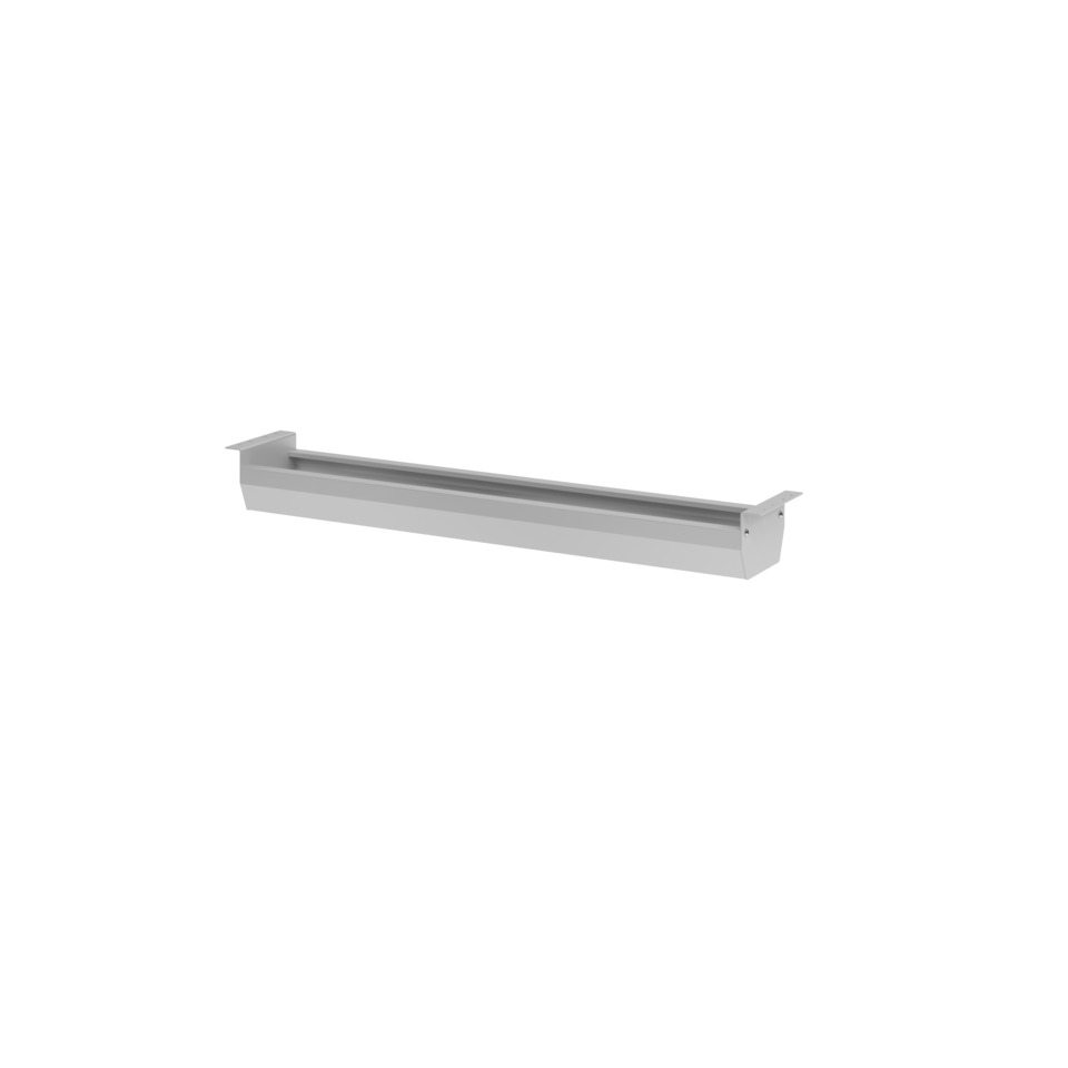 Hammerbacher Kabelwanne - für 120er Tisch, klappbar, silber