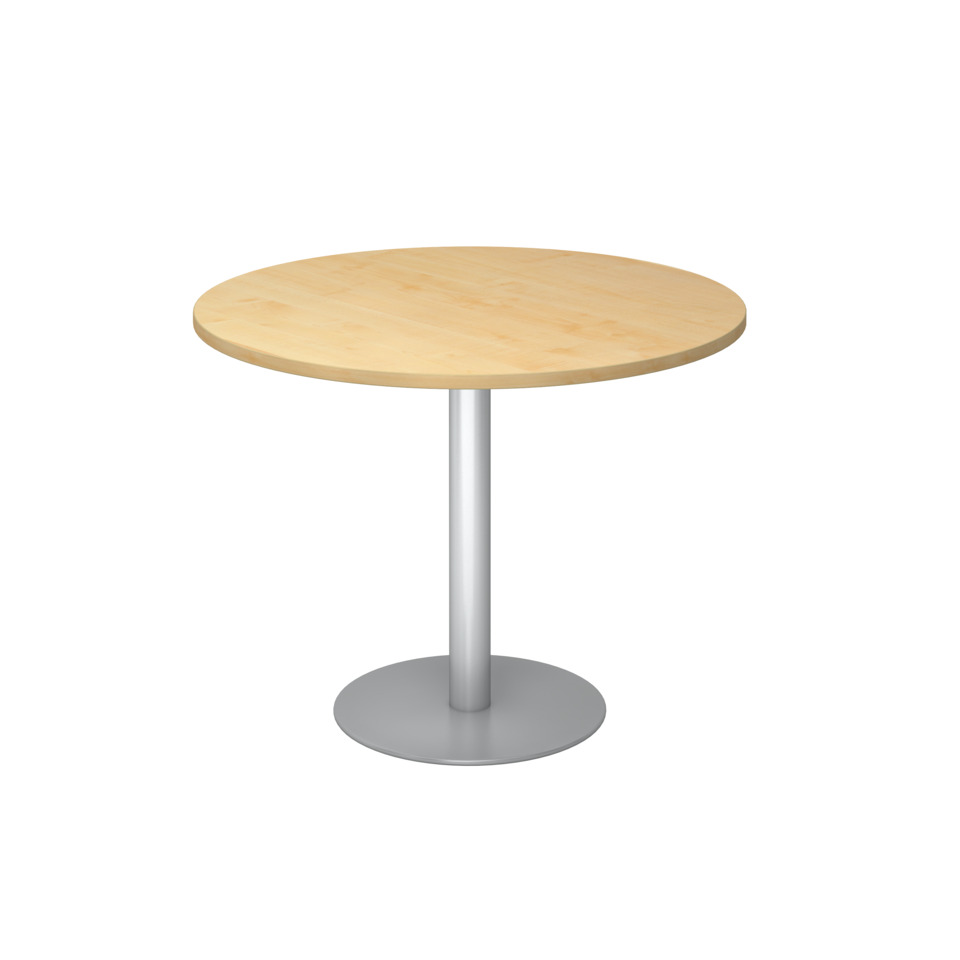 Hammerbacher Besprechungstisch, Ø100cm, ahorn/silber