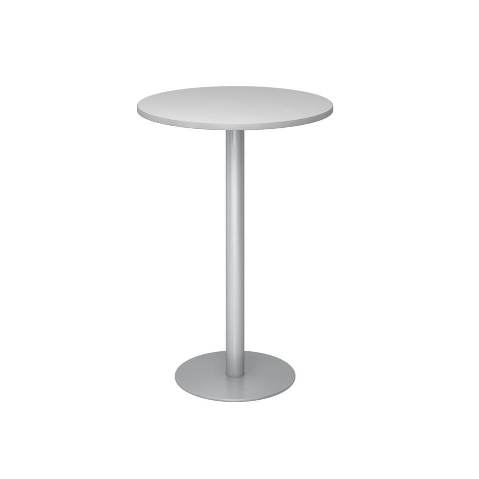 Hammerbacher Stehtisch - Ø 80 cm, rund, grau/silber, mit Montage