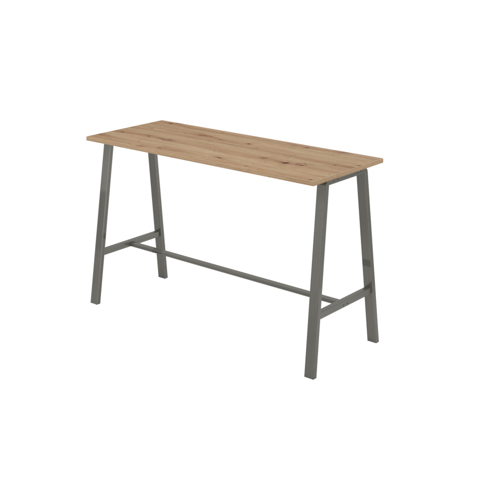 Hammerbacher Stehtisch, 175x68x104cm, asteiche/stahl