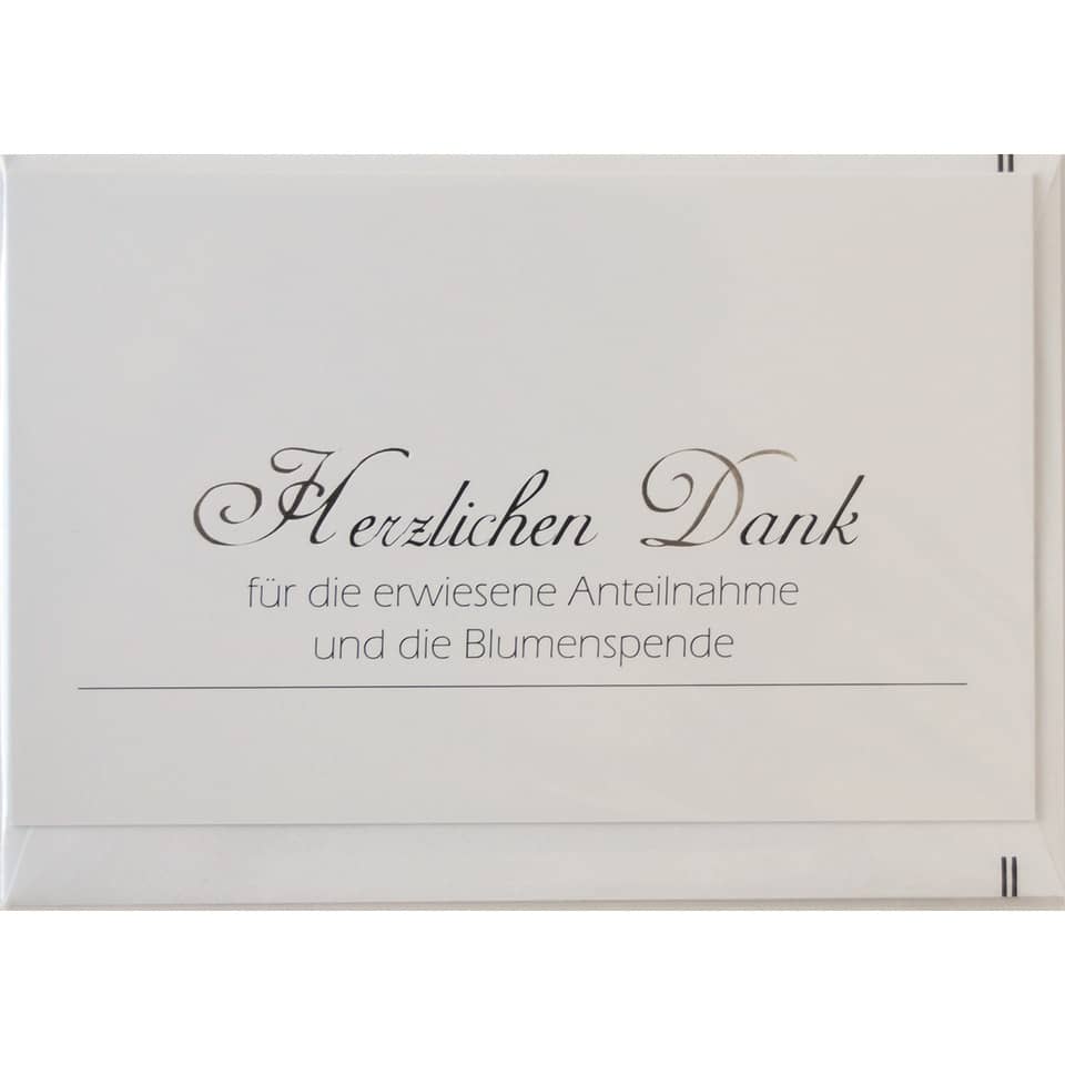 Trauerdank - 5 Stück, inkl. Umschlag