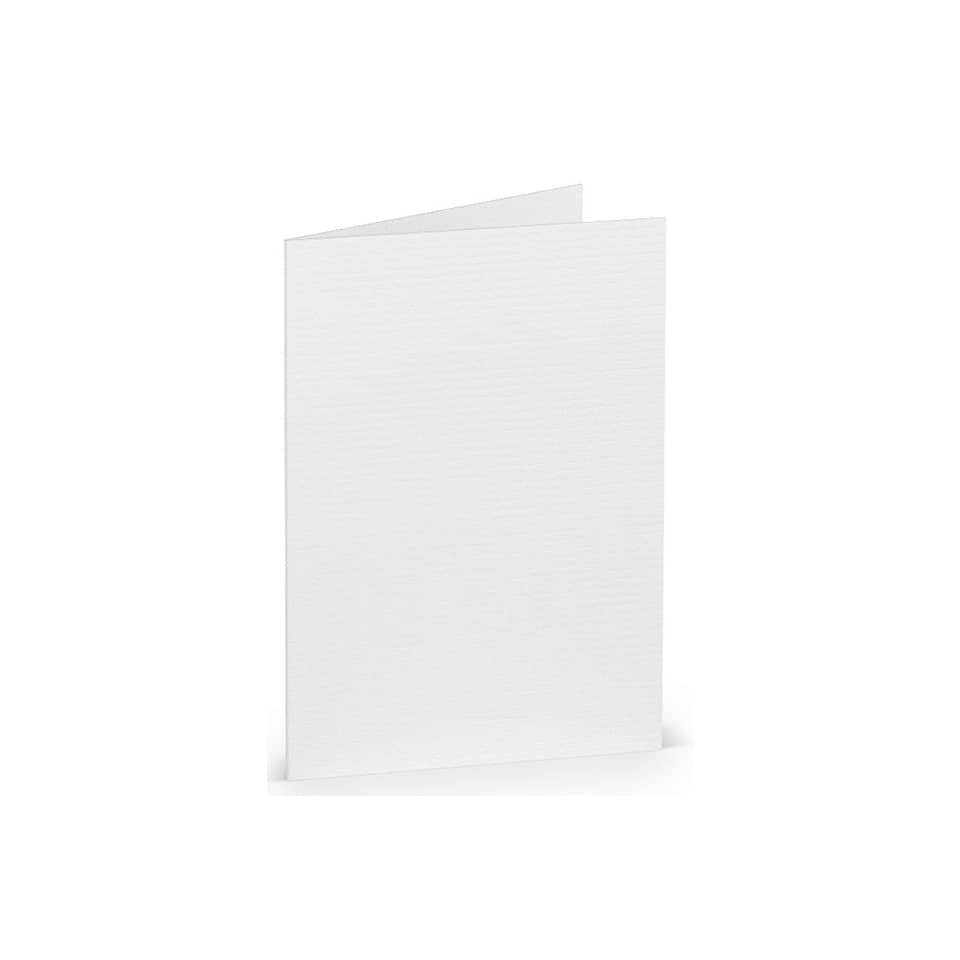 Briefkarte Paperado - A7, 220 g/qm, doppelt, hoch, weiß gerippt