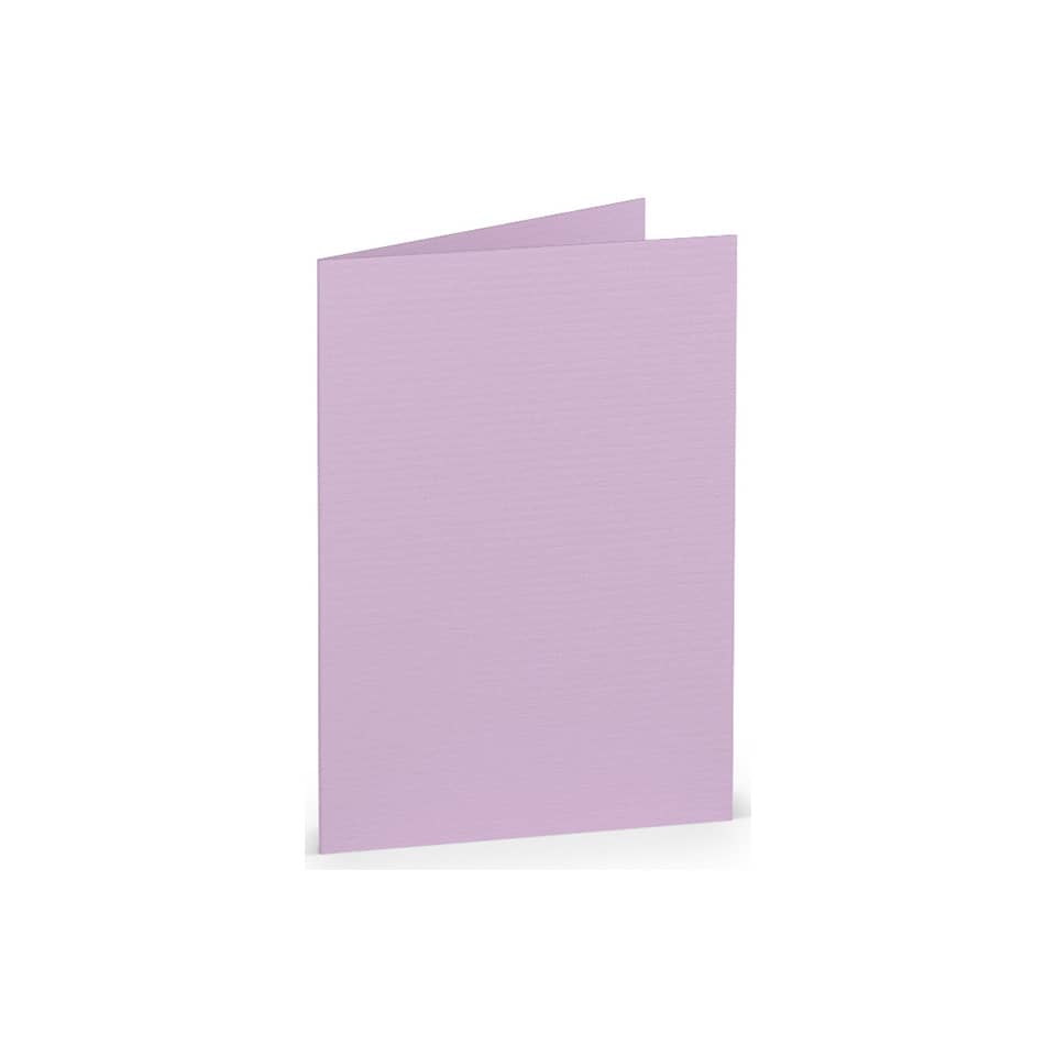 Briefkarte Paperado - A7, 220 g/qm, doppelt, hoch, orchidee gerippt