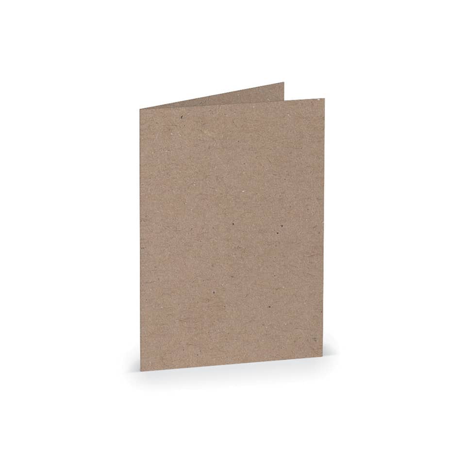 Briefkarte Paperado - A7, 250 g/qm, doppelt, hoch, kraft