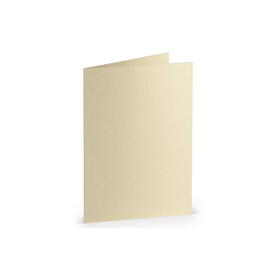 Briefkarte Paperado - A7, 250 g/qm, doppelt, hoch, candle light metallic