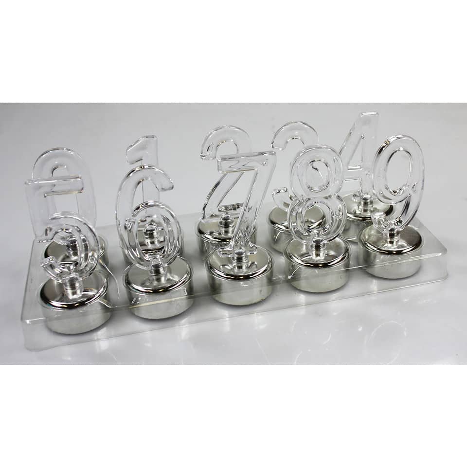 Geburtstagskerzen Zahlen LED 0-9 - silber
