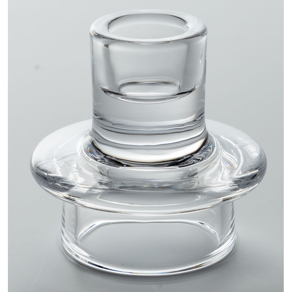 Kerzenhalter transparent 2in1 transparent 6,5x6,5x7cm