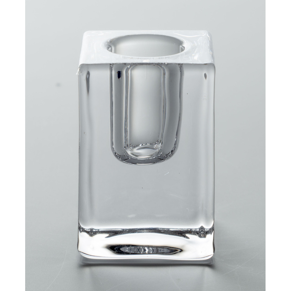 Kerzenhalter Glas 4x4x6cm glasklar