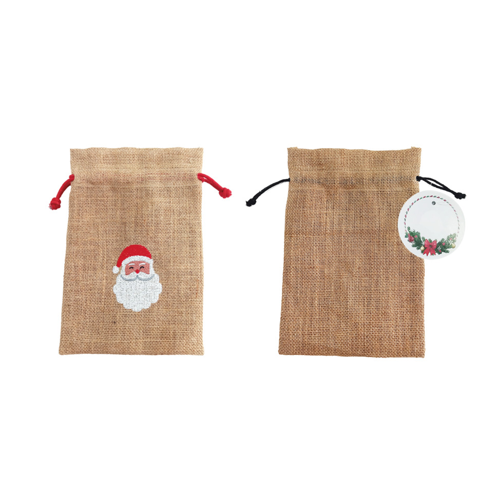 Weihnachts-Jutesack, 25 x 35 cm, sortiert